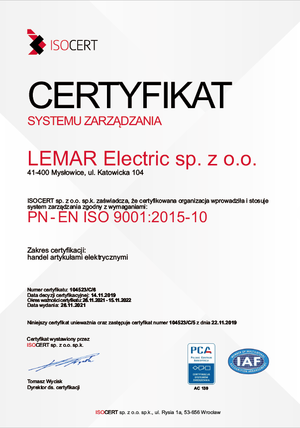 Certyfikacja PN-EN ISO 9001